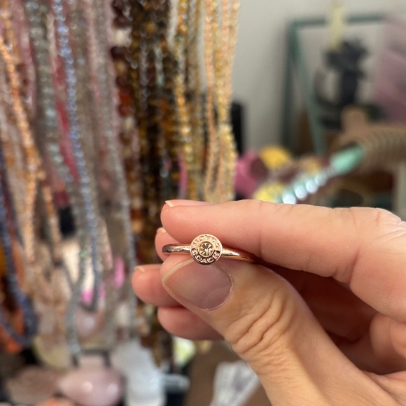 Coach Rose Gold Ring with Crystal Accents - Picture 4 of 5